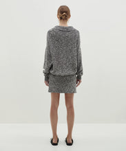 Load image into Gallery viewer, textured polo knit GREY MELANGE
