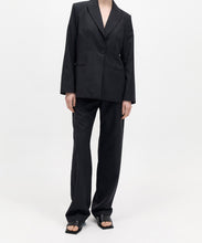 Load image into Gallery viewer, pinstripe tailored trousers BLACK/WHITE
