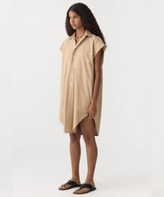 Load image into Gallery viewer, crushed cotton dress TAN
