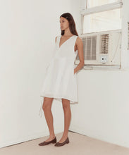 Load image into Gallery viewer, wrap tie dress WHITE

