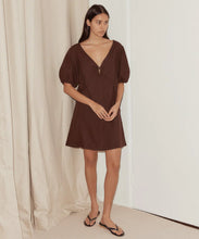 Load image into Gallery viewer, the seamed short dress BURGANDY
