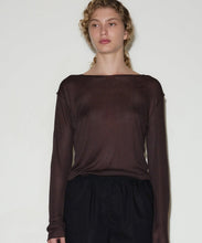 Load image into Gallery viewer, knit long sleeve top MAHOGANY
