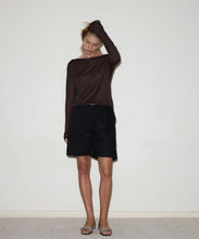 Load image into Gallery viewer, knit long sleeve top MAHOGANY
