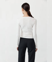Load image into Gallery viewer, organic cotton long sleeve top WHITE
