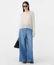 Load image into Gallery viewer, superfine mohair cropped knit NATURAL
