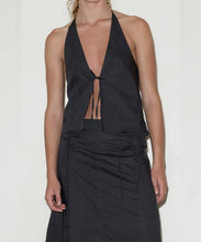 Load image into Gallery viewer, open halter top BLACK
