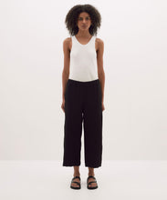 Load image into Gallery viewer, stretch twill wide leg pant BLACK
