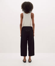 Load image into Gallery viewer, stretch twill wide leg pant BLACK
