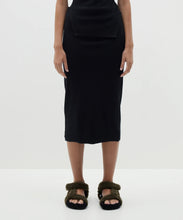 Load image into Gallery viewer, mini rib tube skirt BLACK
