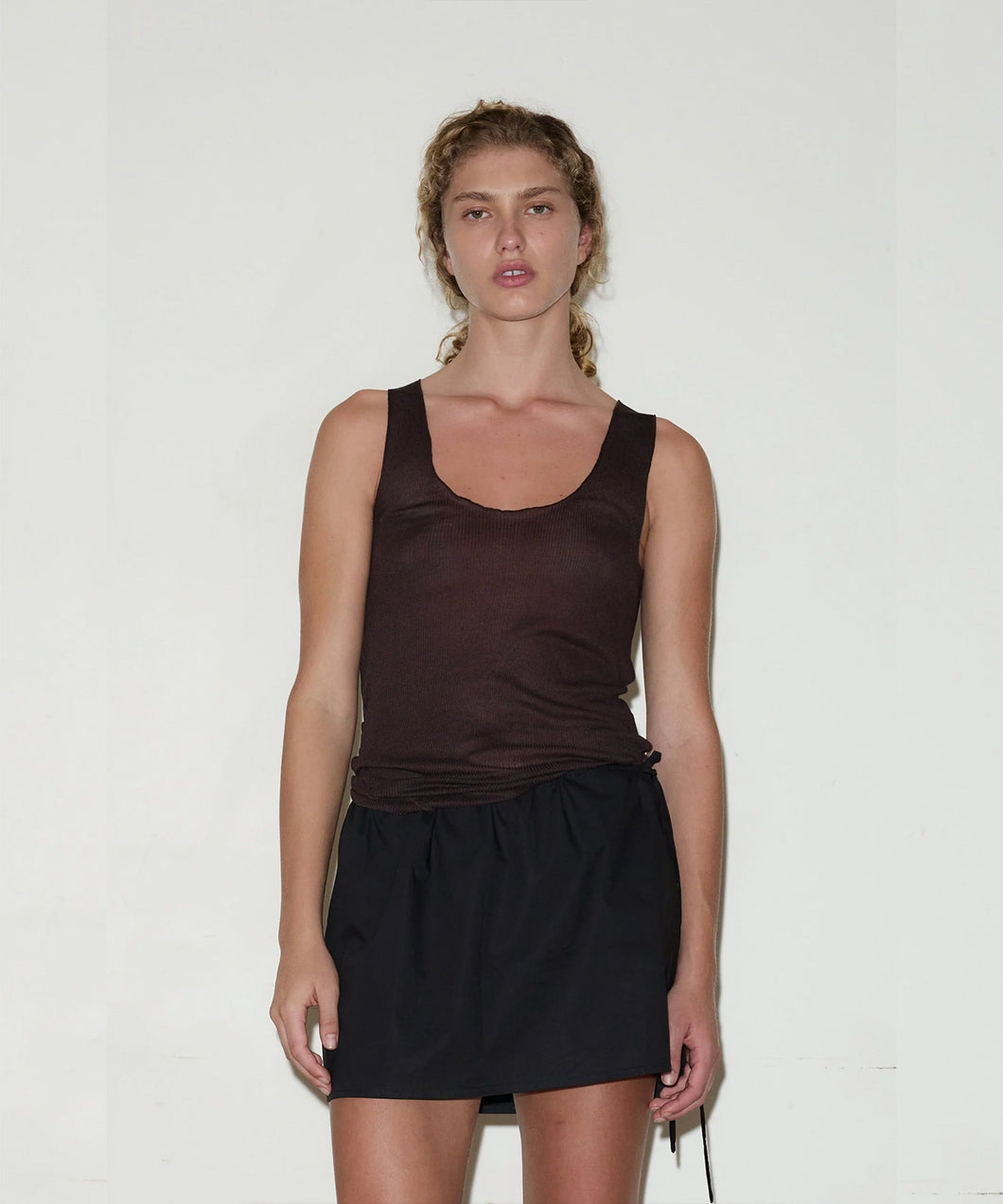 knit tank MAHOGANY