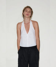 Load image into Gallery viewer, linen halter top WHITE
