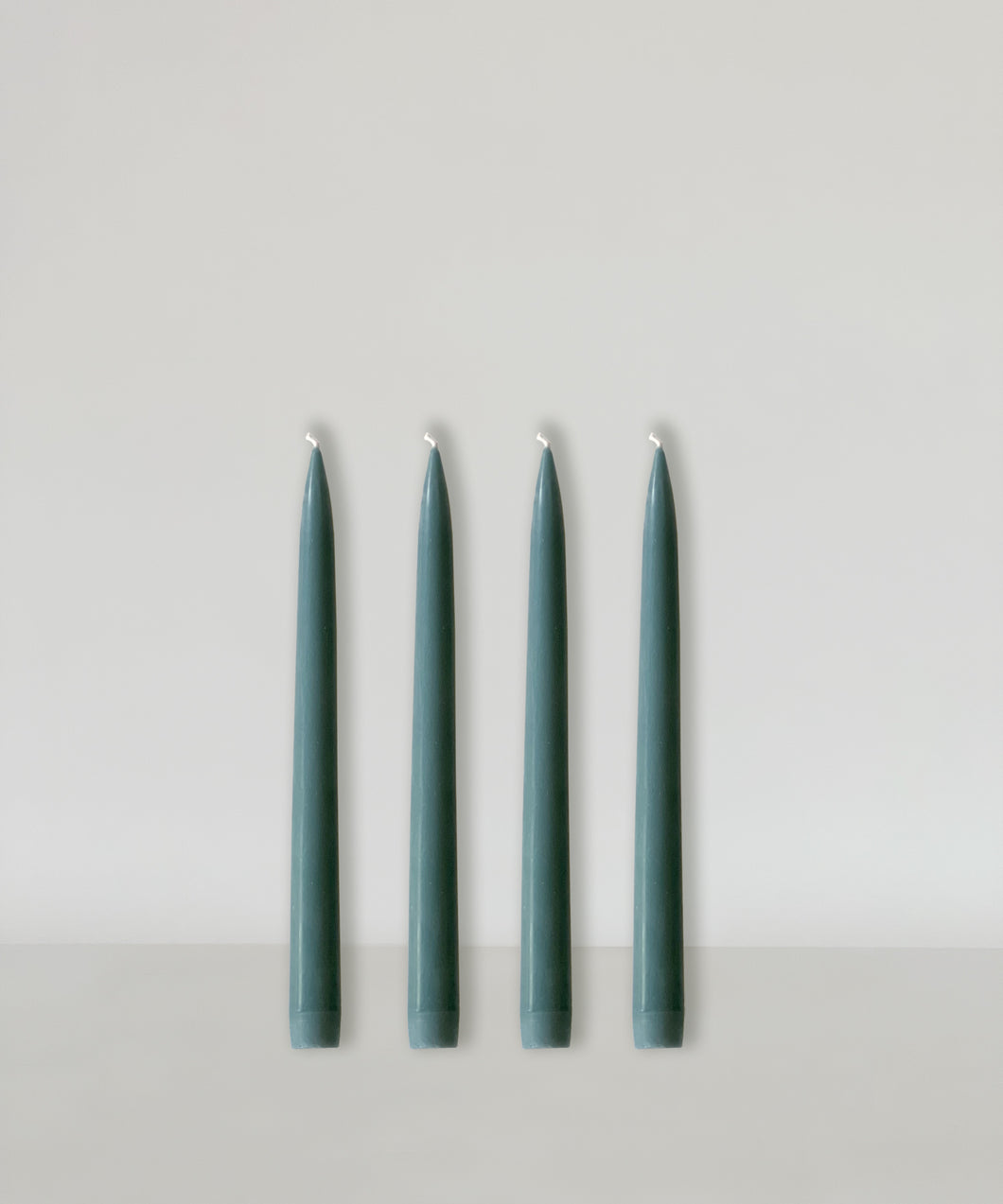 4 chandelles - tapered candles TEAL