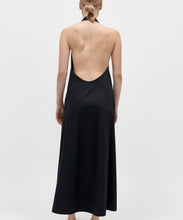 Load image into Gallery viewer, ring detail halter dress BLACK

