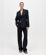 Load image into Gallery viewer, pinstripe oversized blazer BLACK/WHITE
