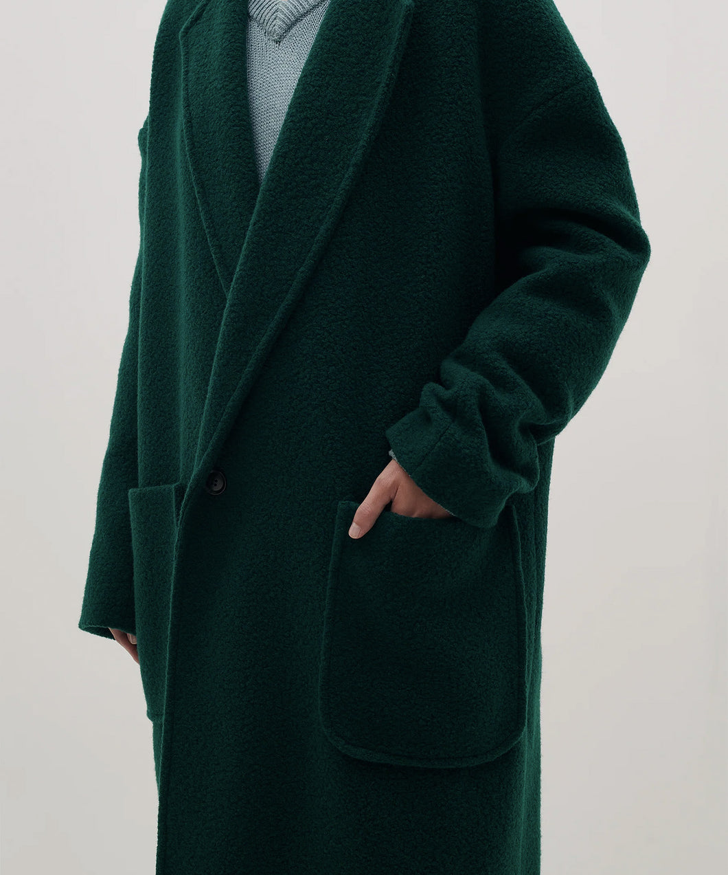 30% off with code TAKE30 - woollen classic coat DEEP FOREST