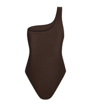 Load image into Gallery viewer, the one shoulder one piece chocolate
